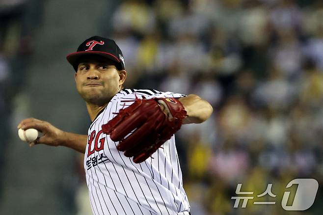 LG 트윈스 외국인 투수 요니 치리노스. 2025.10.1/뉴스1 ⓒ News1 황기선 기자
