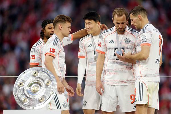 세르주 그나브리, 요주아 키미히, 김민재, 해리 케인, 레온 고레츠카(왼쪽부터, 바이에른뮌헨). 게티이미지코리아