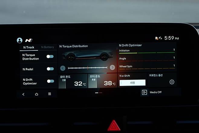 Ioniq 6 N allows detailed drift adjustments in initiation, angle and wheel spin for a personalized driving experience. (Hyundai Motor Company)
