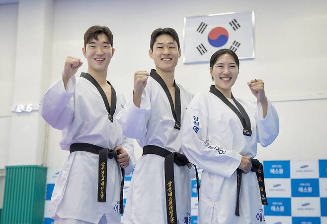 왼쪽부터 세계선수권대회 국가대표로 출전하는 박우혁, 강재권, 윤도희 선수