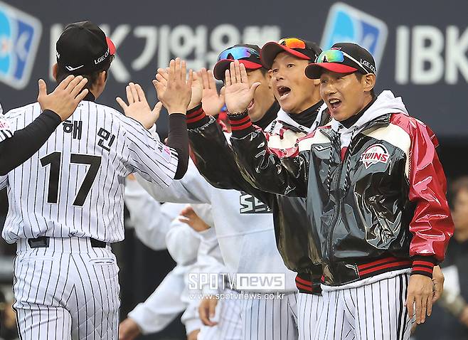 ▲ 박해민 염경엽 감독 ⓒ곽혜미 기자