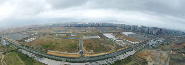 부산 강서구 명지동 명지국제신도시 2단계 조성 부지. 부산일보DB