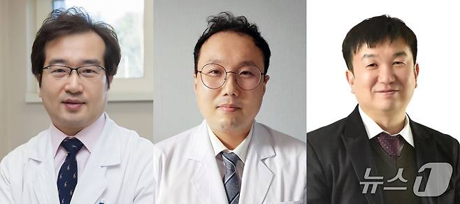 (왼쪽부터)울산의대 서울아산병원의 재활의학과 전재용 교수와 의공학연구소 천화영 박사, 서울과학기술대학교 윤현식 교수.(서울아산병원 제공)
