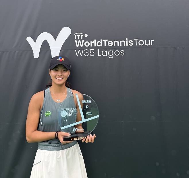 ITF 라고스 대회에서 우승한 구연우(사진제공/프레인스포츠)