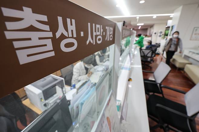 서울 시내 한 구청의 출생신고 창구. /뉴스1