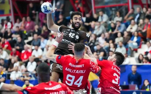 사진 2025/26 Machineseeker EHF 남자 핸드볼 챔피언스리그 키엘체와 디나모 부쿠레슈티 경기 모습, 사진 출처=유럽핸드볼연맹