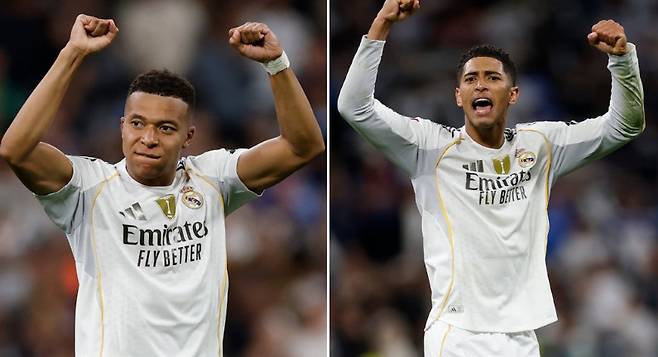 킬리안 음바페(왼쪽)와 주드 벨링엄. /사진=레알 마드리드 공식 SNS 갈무리