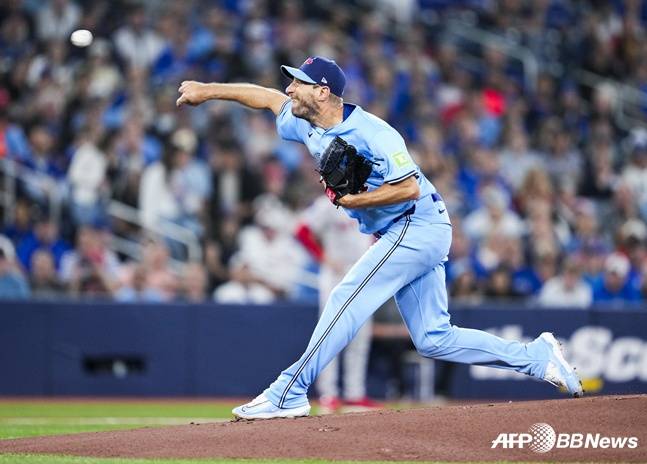 ALCS에서 역투를 펼치는 셔저. /AFPBBNews=뉴스1