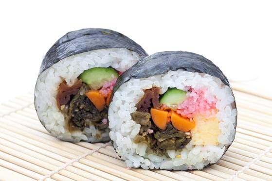 Slices of gimbap [JOONGANG ILBO]