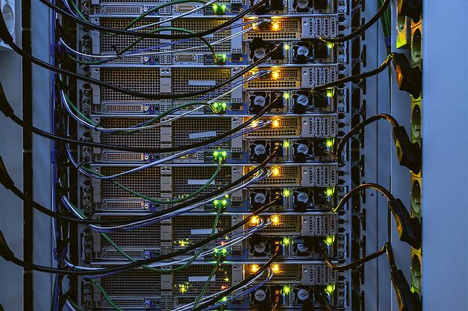 [서울=뉴시스] 세종시에 위치한 네이버 데이터센터 '각 세종' 서버실 (사진=네이버 제공) *재판매 및 DB 금지