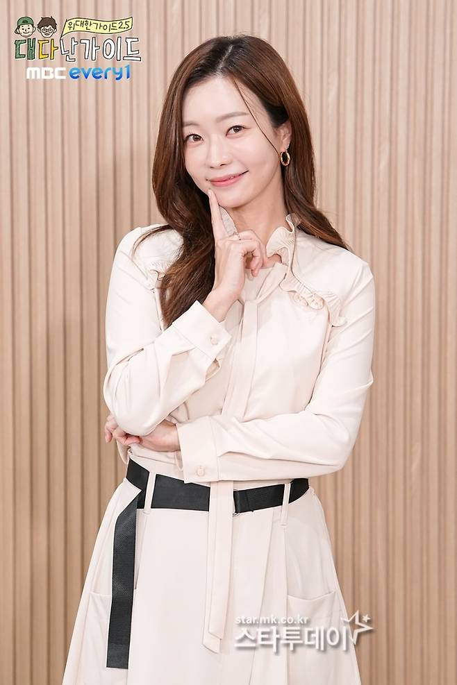 ‘위대한 가이드 2.5’ 제작발표회에 참석한 박지민 아나운서. 사진| MBC에브리원