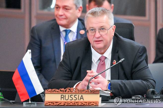 알렉세이 오베르추크 러시아 국제문제 부총리 [타스=연합뉴스 자료사진. 재판매 및 DB 금지]