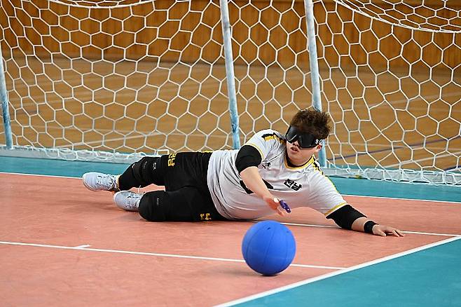 전남장애인체육회 골볼팀 경기 모습. 전남장애인체육회 제공