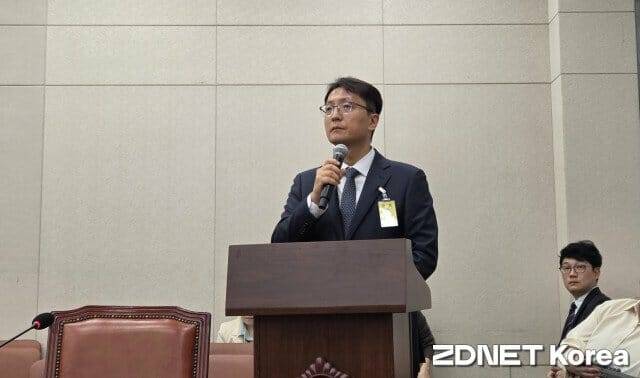 박대준 쿠팡 대표가 14일 열린 산자위 국감에서 질문에 대답하고 있다. (사진=지디넷코리아)