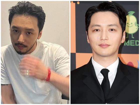 Left: Actor Byun Yo-han grows his beard in a photo uploaded to his Instagram account in 2022. Right: Actor Byun Yo-han is seen clean-shaven during a movie award ceremony in 2024. [SCREEN CAPTURE/NEWS1]