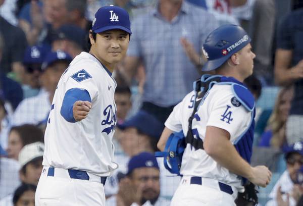 포수 윌 스미스는 선발 오타니의 투구를 높이 평가했다. 사진= UPI= 연합뉴스 제공