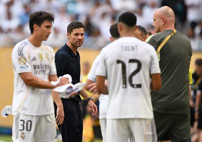 알론소 감독과 레알 마드리드 선수단. AFP연합뉴스