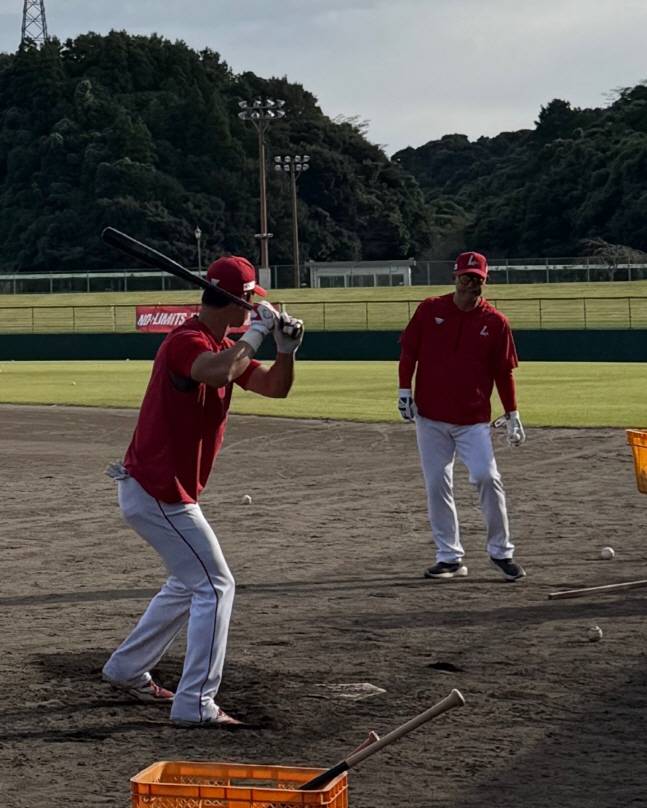 SSG 선수들이 훈련에 나서고 있다. /사진=SSG 랜더스 제공