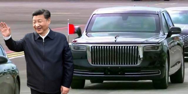 시진핑 중국 국가주석과 전용차량 홍치 N701. 네이버 사진 캡처
