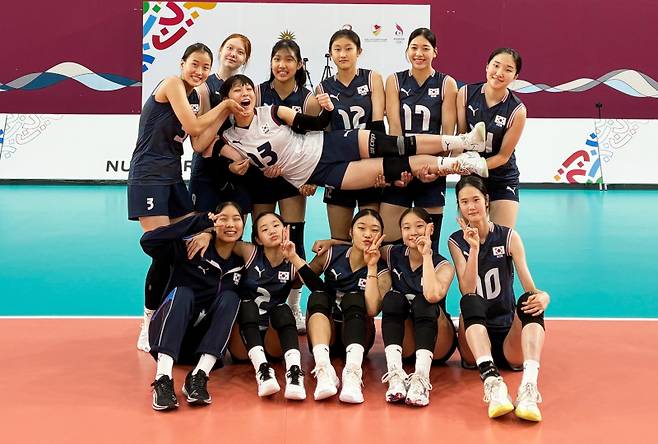 여자U16대표팀. 대한배구협회 제공