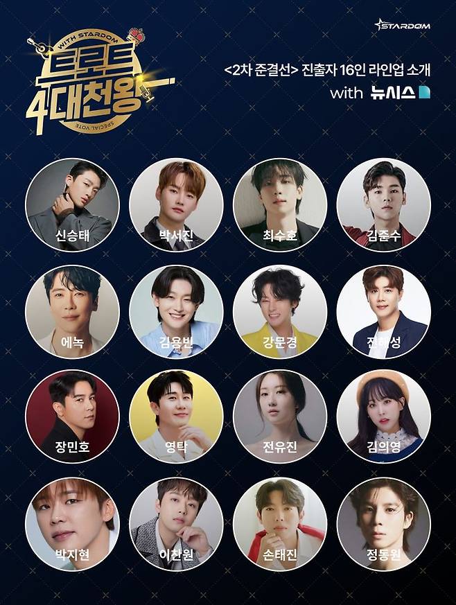 '트로트 4대천왕' 2차 준결선 진출자 16명