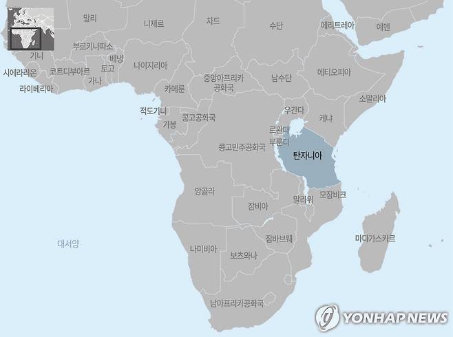 아프리카 탄자니아 지도 [제작 양진규]