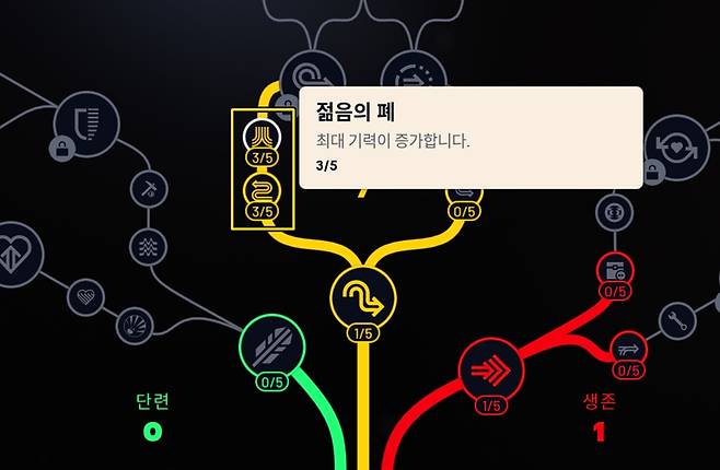 - 노랑 트리는 초반 노드임에도 효율이 매우 좋다