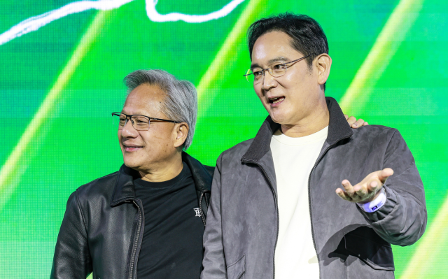 30일 서울 코엑스에서 열린 엔비디아의 그래픽카드(GPU) ‘지포스’ 출시 25주년 행사에 참석한 이재용 삼성전자 회장. 연합뉴스