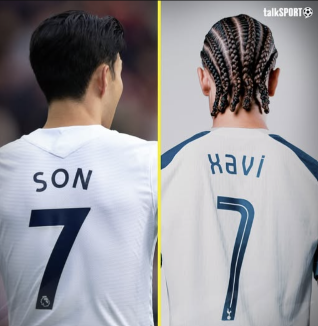 손흥민(좌), 사비 시몬스(우). 토크 스포츠