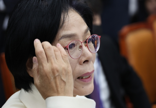 지난달 29일 서울 여의도 국회 과학기술정보방송통신위원회에서 열린 과학기술정보통신부 등에 대한 종합감사에 최민희 위원장이 참석해 있다. [연합뉴스]