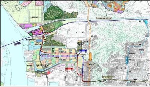 서울지하철 7호선 연장 노선도. 사진=인천시청