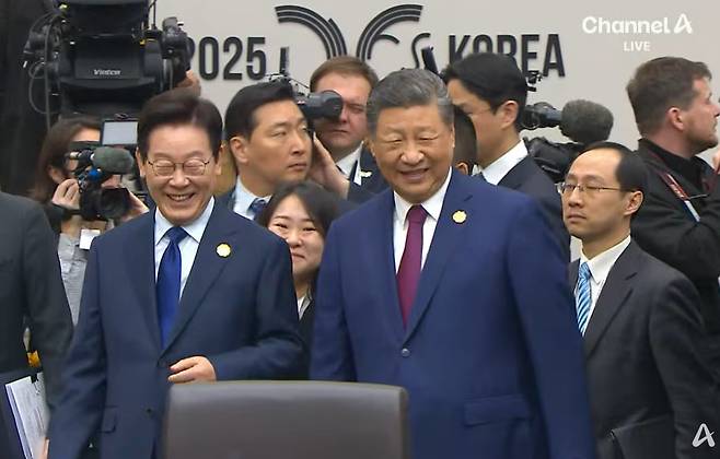시진핑 중국 국가주석과 이재명 대통령. 채널A 캡처
