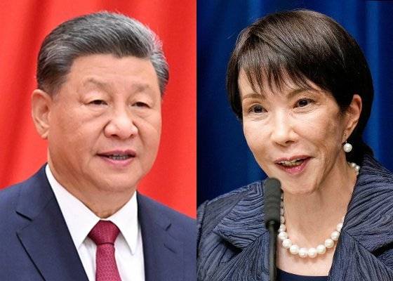 시진핑 중국 국가주석과 다카이치 사나에 일본 총리.