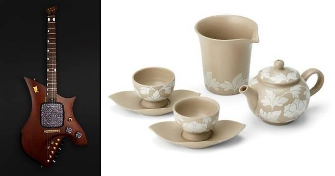 대통령실은 이재명 대통령이 2025 APEC 정상회의 및 한-싱가포르 정상회담을 위해 방한한 로런스 웡 총리에게 나전칠기 장식이 된 일렉트릭 기타를 선물했다고 2일 밝혔다. 대통령실은 음악 애호가이자 수준급의 기타 연주 실력을 갖춘 웡 총리의 취향을 반영해 선물을 정했다고 설명했다. 또한 루즈 루이 여사를 위해서는 목련 문양 다기 세트를 전달했다고 밝혔다. 대통령실 제공