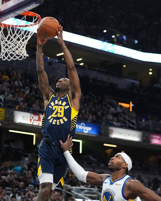 [인디애나폴리스=AP/뉴시스] 미국프로농구(NBA) 인디애나 페이서스의 퀀턴 잭슨. 2025.11.01.