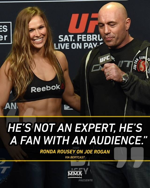 로우지는 “로건은 모른다. 그는 전문가가 아니다. 그저 청중이 있는 팬일 뿐이다”라며 “싸워본 적이 없잖아. 태권도는 싸움이 아니다”라고 냉정한 반응을 보였다. 사진=MMA 파이팅 SNS