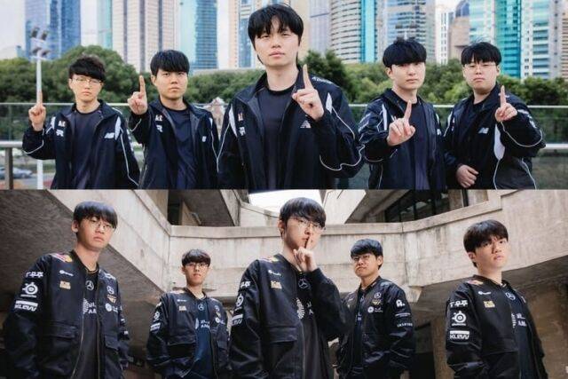 kt 롤스터(위), T1. /라이엇 게임즈