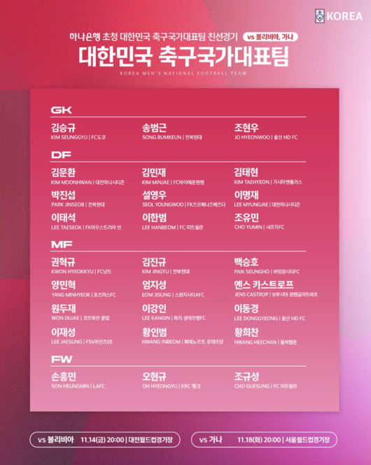 [사진] KFA 소셜 미디어 계정