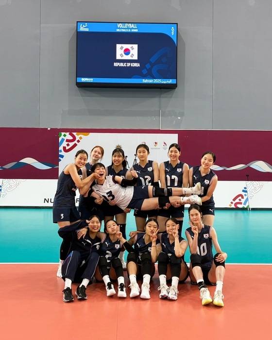 U-16 여자 배구 대표팀. (대한배구협회 제공)