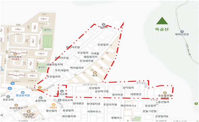 서울시는 지난 3일 '제5차 주택재개발 후보지 선정위원회'를 개최하고 시흥4동 1 일대 등 7곳을 신통기획 후보지로 선정했다고 4일 밝혔다. 사진은 금천구 시흥4동 1 일대. /서울시