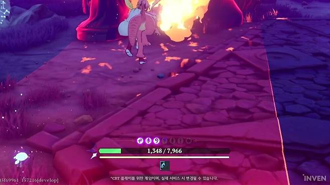▲ 체력바 좌측에 있는 태그 포인트와 상단에 있는 필살기 게이지(버블)