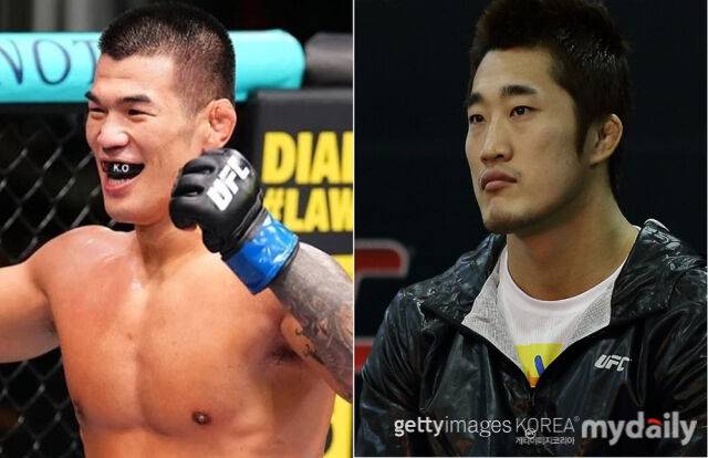 고석현(왼쪽)과 김동현. /UFC 제공, 게티이미지코리아