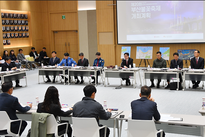 부산시는 4일 제2회 부산광역시 안전관리위원회를 개최하고 부산불꽃축제 등 대규모 행사에 대한 종합 안전관리체계를 최종 점검했다. [부산시 제공]
