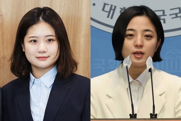 박지현 전 민주당 비상대책위원장, 류호정 전 의원. 연합뉴스