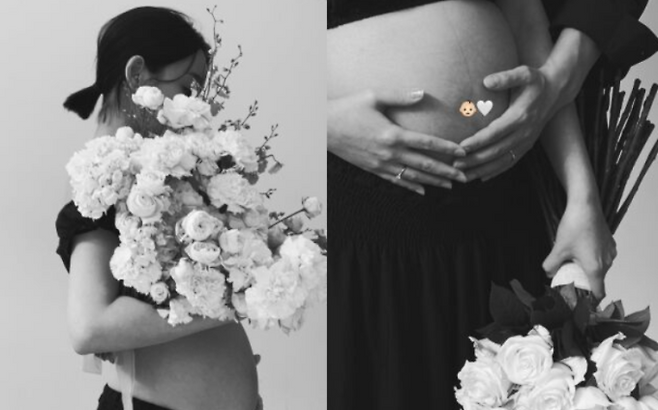 AOA 유나 만삭 D라인 (사진=유나)