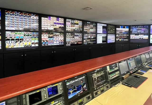 LG유플러스 안양사옥 방송중계 상황실. 이혜선 기자