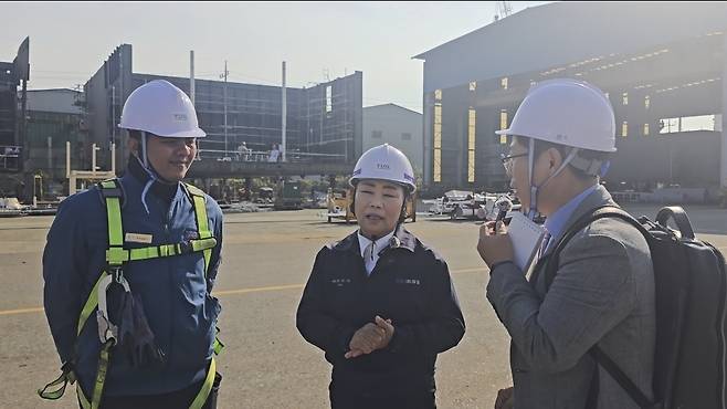 대불산단에 자리잡은 HD현대삼호 협력업체 유일(대표 유인숙)은 기존 조선산업에 해상풍력 등 미래먹거리 발굴에 앞장서고 있다.