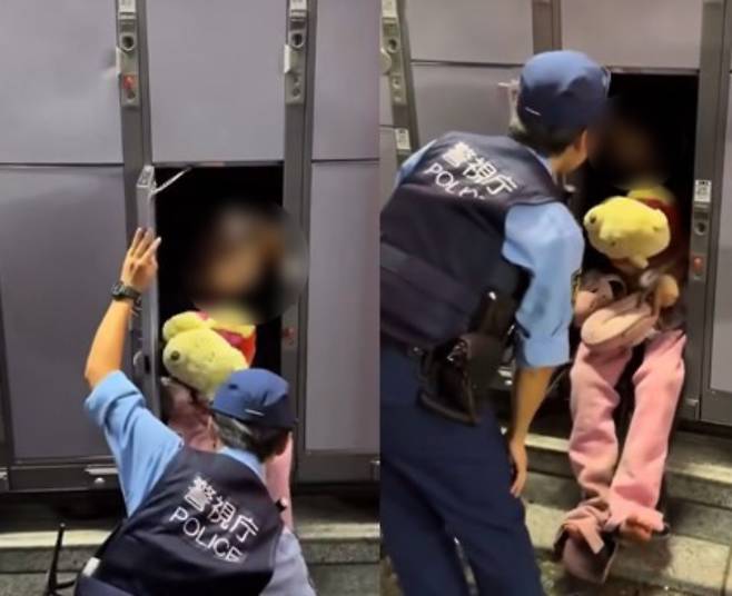 도쿄 신주쿠의 한 코인로커 안에서 잠든 여성 [인스타그램 캡처]