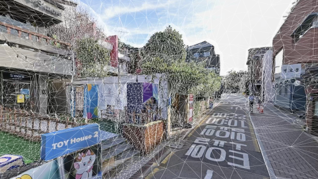 공간을 매핑하기 위해 전용 장비로 촬영하면 3D로 공간의 깊이 등을 인식해 3D 데이터로 저장된다. 네이버