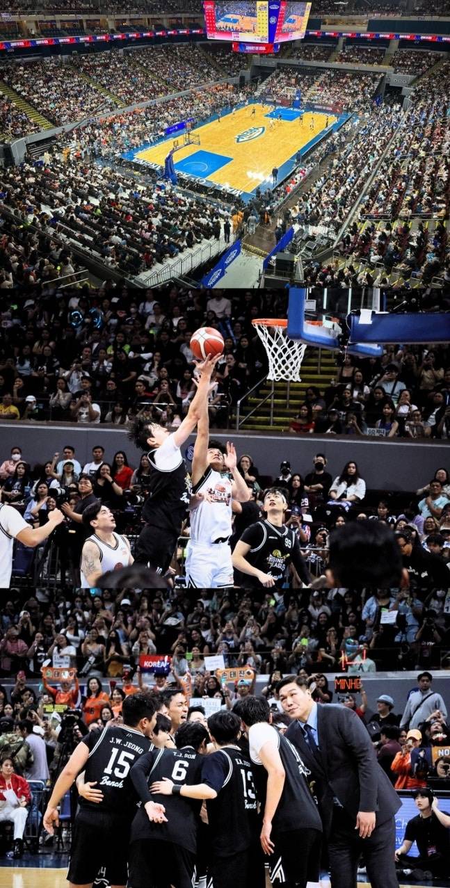라이징이글스의 필리핀 원정 경기 현장 /사진=SBS '열혈농구단